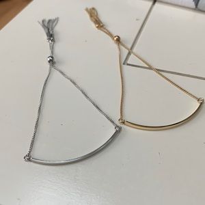 Silver and Gold Bracelets